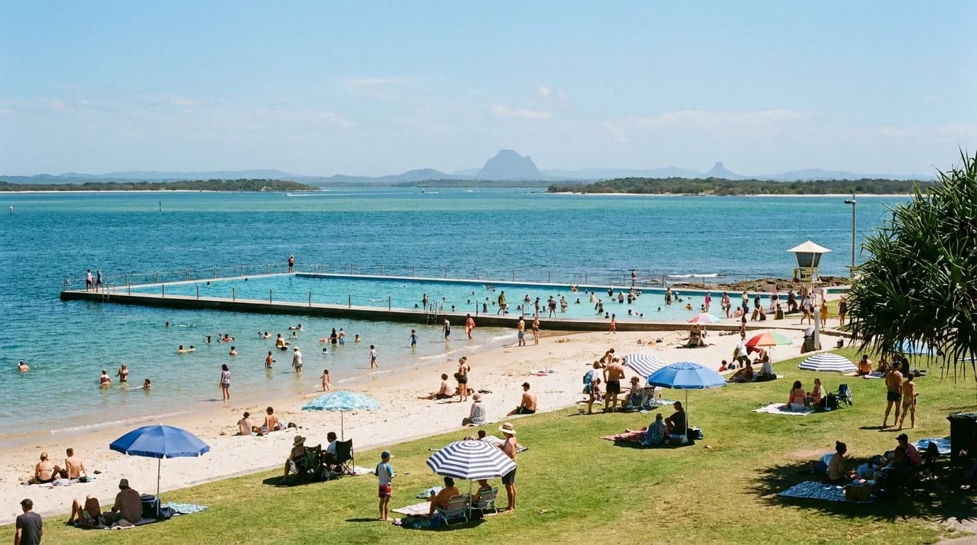 Kings Beach ocean pool and foreshore at Caloundra, Sunshine Coast